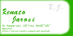 renato jarosi business card